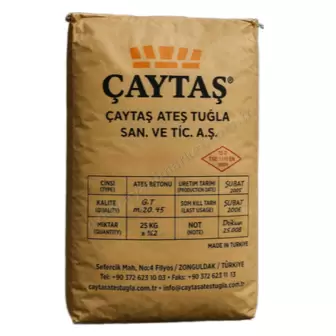 Çaytaş Ateş Betonu 50 Alümina 25 Kg resim 1