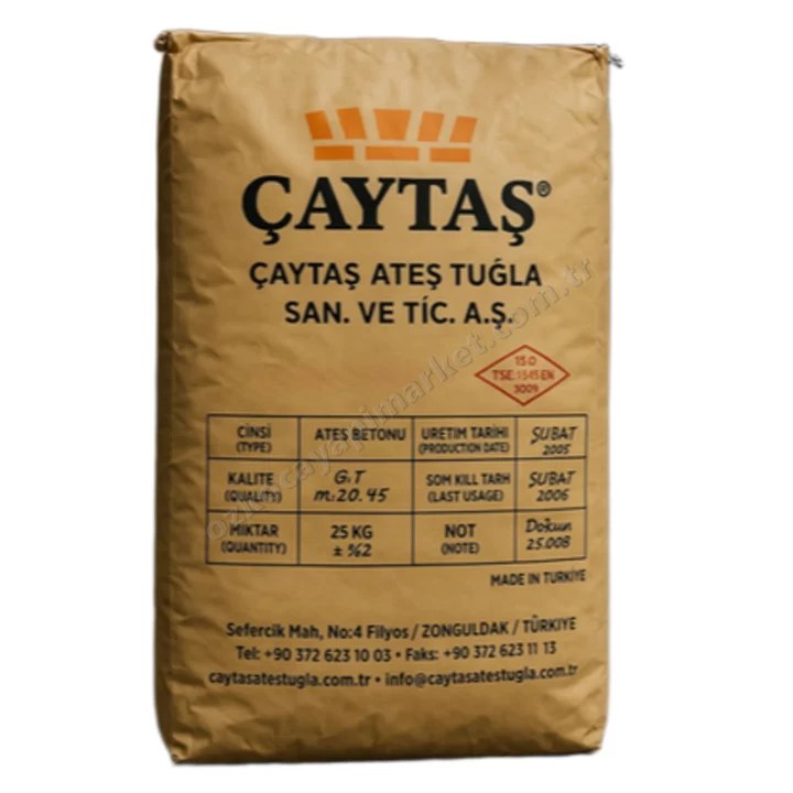 Çaytaş Ateş Betonu 50 Alümina 25 Kg