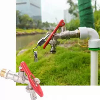 Kilitli Küreael Bahçe Musluğu 1/2 resim 4