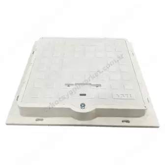 Kompozit Kapak B125 Tip Kare Beyaz resim 1