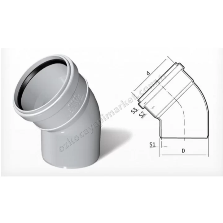 Fırat Pvc 100X45 Dirsek