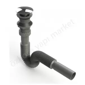 Donau Pop-Up Körüklü Sifon Gri Q32 Mm resim1