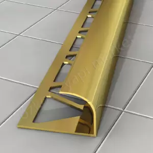 Dış Köşe Profili İnoks Metal Gold Oval 10 mm resim 1