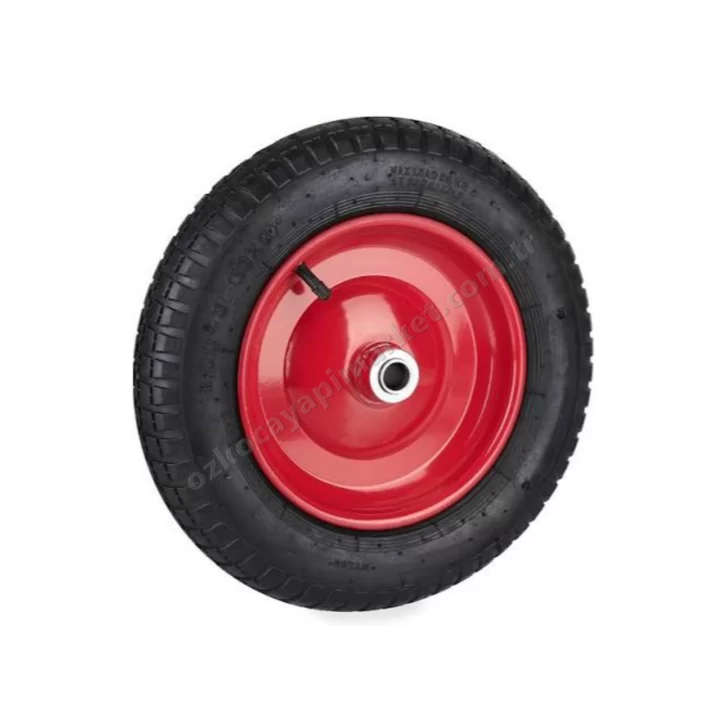 Havalı Şişme Metal Jant El Arabası Tekeri 3.5X7.H