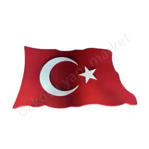Stropiyer Bayrak Dalgalı Boyalı 59X97 Cm resim1