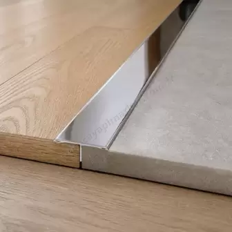 Kapı Eşik T Profili 3 cm Krom 120 cm resim 1