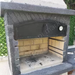 Beton Barbekü 80 Lik Alavastro Black resim2