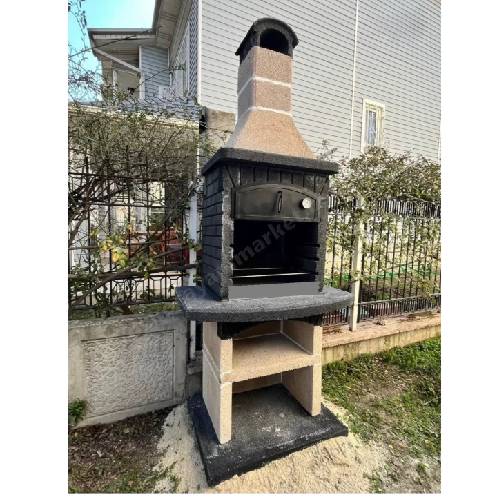 Mangal Barbekü 70 Lik Fırınlı Oskar Model