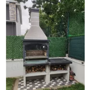 Beton Fırınlı Mangal Barbekü 90 Lık Avanos Model resim3