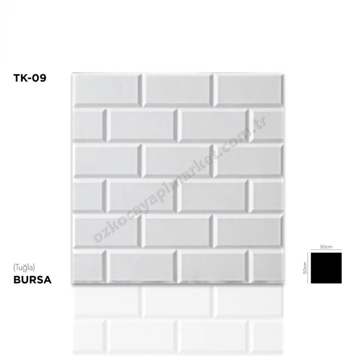 Bursa-Tuğla Desen 50X50 - 1 M2 Tavan Kaplama