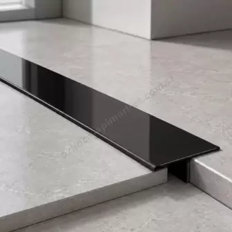 Kapı Eşik T Profili 3 cm Siyah 90 cm resim 1