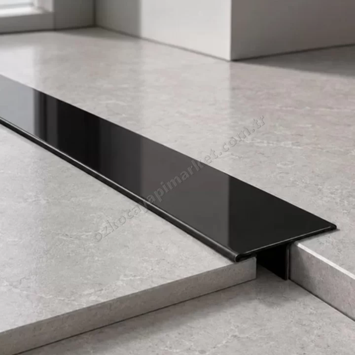 Kapı Eşik T Profili 3 cm Siyah 90 cm