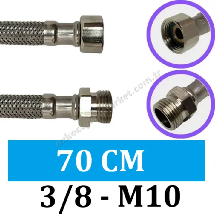 Batarya Bağlantı Flexi - 3/8 - M10 - 70 cm