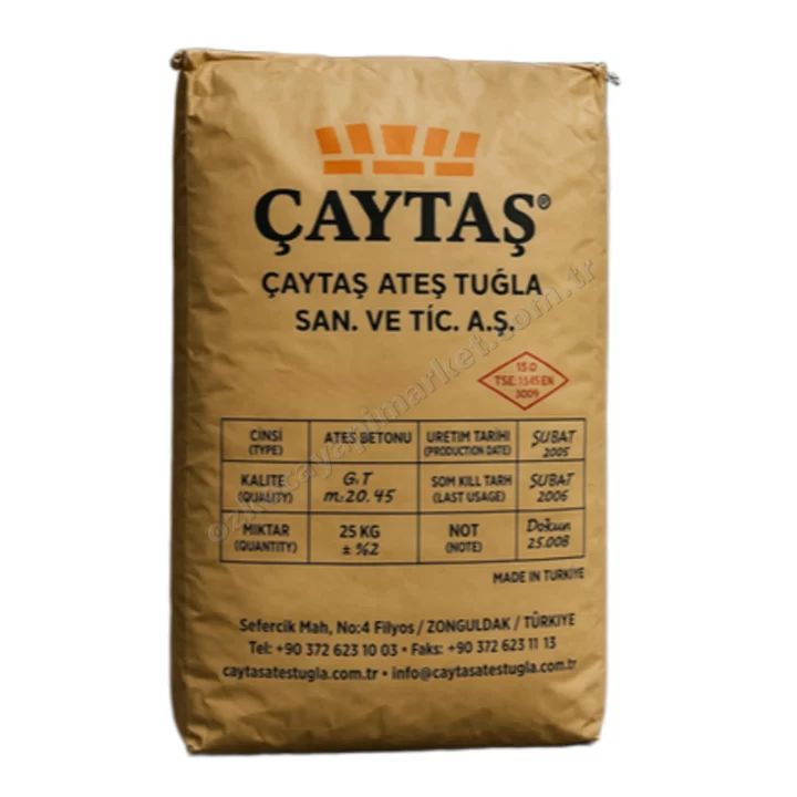 Çaytaş Ateş Betonu 45 Alümina 5 Kg