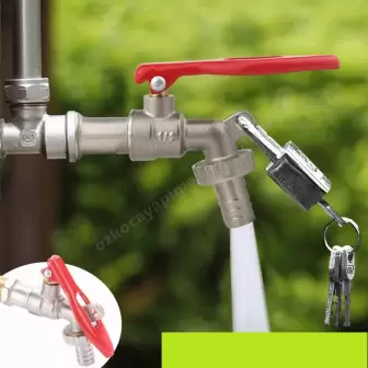 Kilitli Küresel Bahçe Musluğu 3/4 resim 2