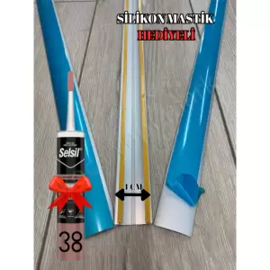 Parke Eşik Balık Sırtı Profili 4 Cm Gümüş 2,50 Boy resim1