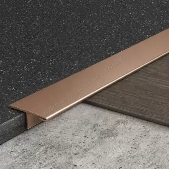 Parke Eşik T Profili 3 cm Mat Satine Bronz resim 4