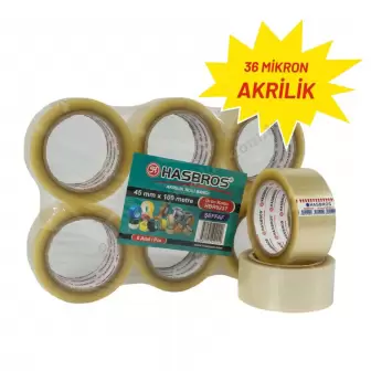 Hasbros 45Mmx100M Koli Bandı - 6 Lı resim 1