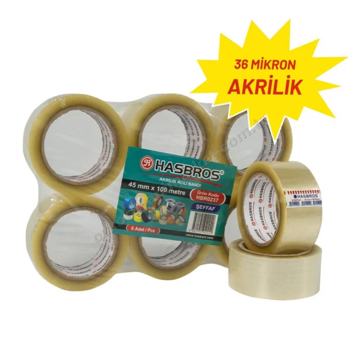 Hasbros 45Mmx100M Koli Bandı - 6 Lı