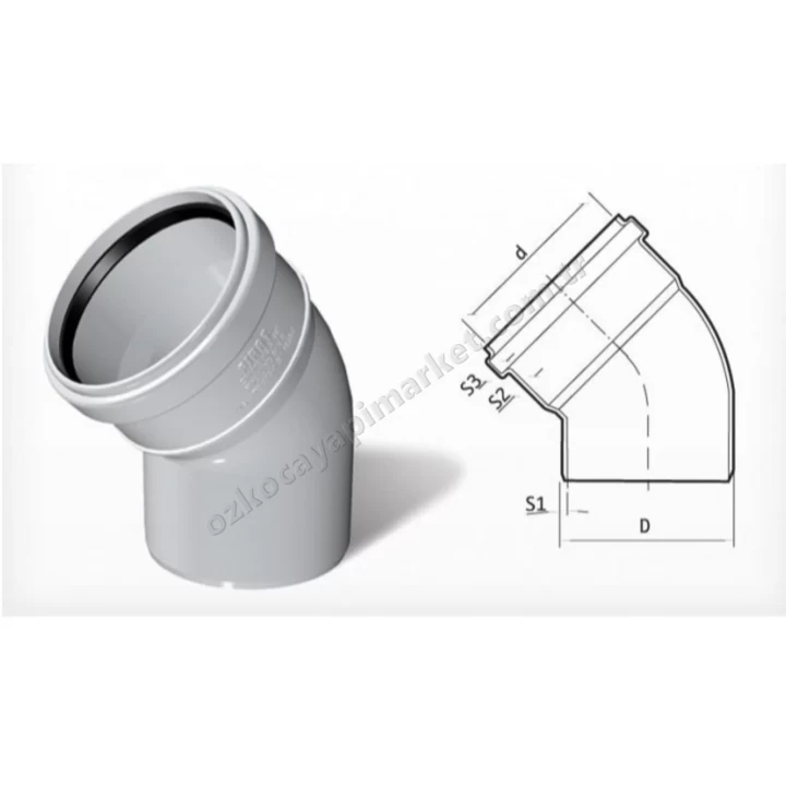 Fırat Pvc 50X45 Dirsek