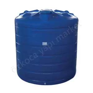 Akro 5000 Litre Dikey Mavi Su Deposu resim1