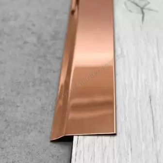 Paslanmaz Çelik Kot Farkı Profili Parlak Bronz resim 3