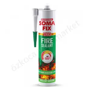 Somafix S160 Ateş Mastiği 1500 Derece Siyah 310 Ml resim1