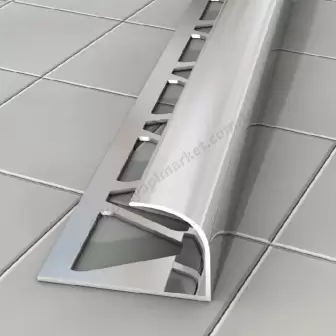 10 mm Dış Köşe Profili İnoks Oval Krom resim 1