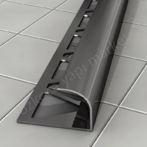 İç Köşe Profili Siyah Parlak 10 mm Oval