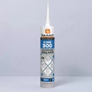 Bautech Silikonize Mastik 450 Gram Antrasit resim1