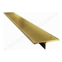 Parke Eşik T Profili 3 Cm Parlak Gold 2,70 Boy resim1