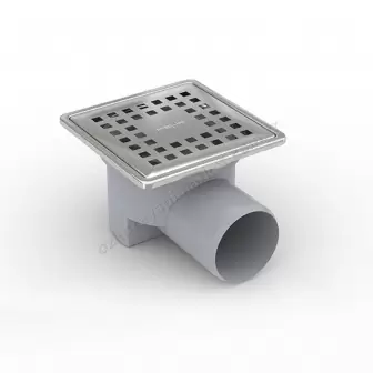 Feha Yandan Çıkışlı Yer Süzgeci Klapeli 10X10 Q50 resim 1