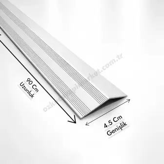 Kot Farkı Profili Alüminyum Geniş Gümüş 270 cm resim 1