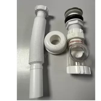 Fıgarro Basmalı Çekvalfli Körüklü Lavabo Sifonu resim 4