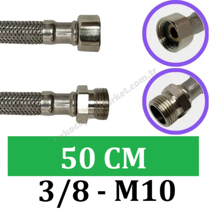 Batarya Bağlantı Flexi - 3/8 - M10 - 50 cm