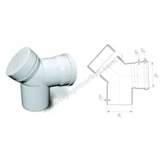 Fırat Pvc 100 mm Temizleme Dirsek resim 1