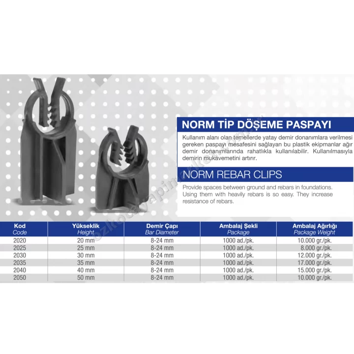 Norm Tip Döşeme Paspayı