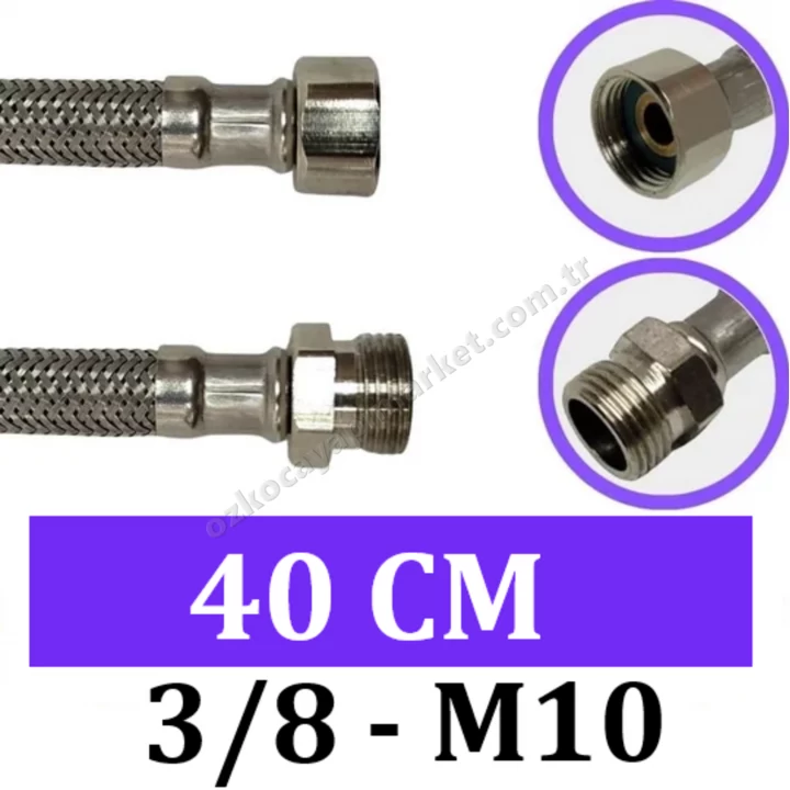 Batarya Bağlantı Flexi - 3/8 - M10 - 40 cm