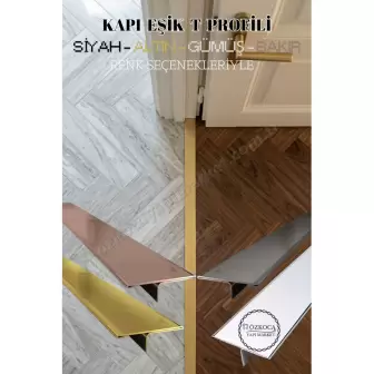 Parke Eşik T Profili 3 cm Parlak Gümüş resim 2