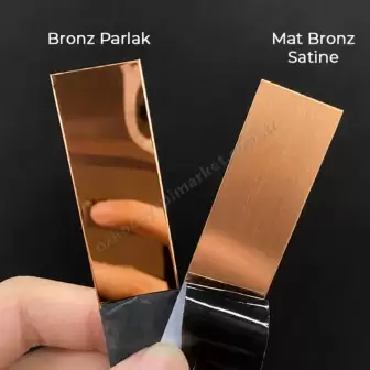 Parke Eşik T Profili 4 cm Parlak Bronz resim 2